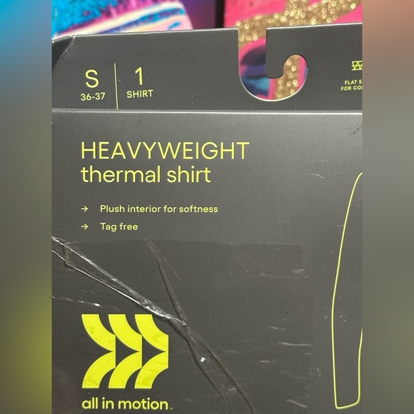 All in Motion Men's Heavyweight Thermal Undershirt in black. - Picture 6 of 9